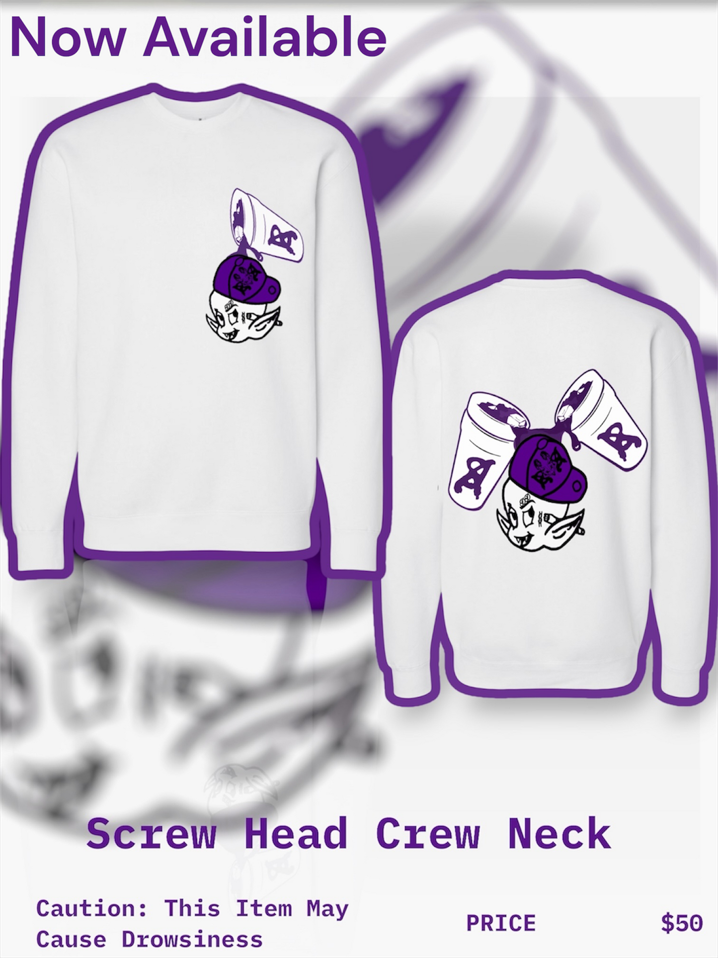 SCREW HEAD CREW NECK